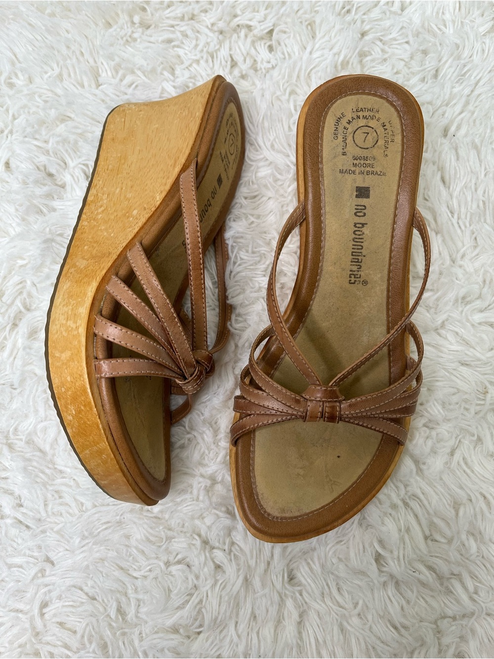 Y2K Wedge Platform Sandals Size 7